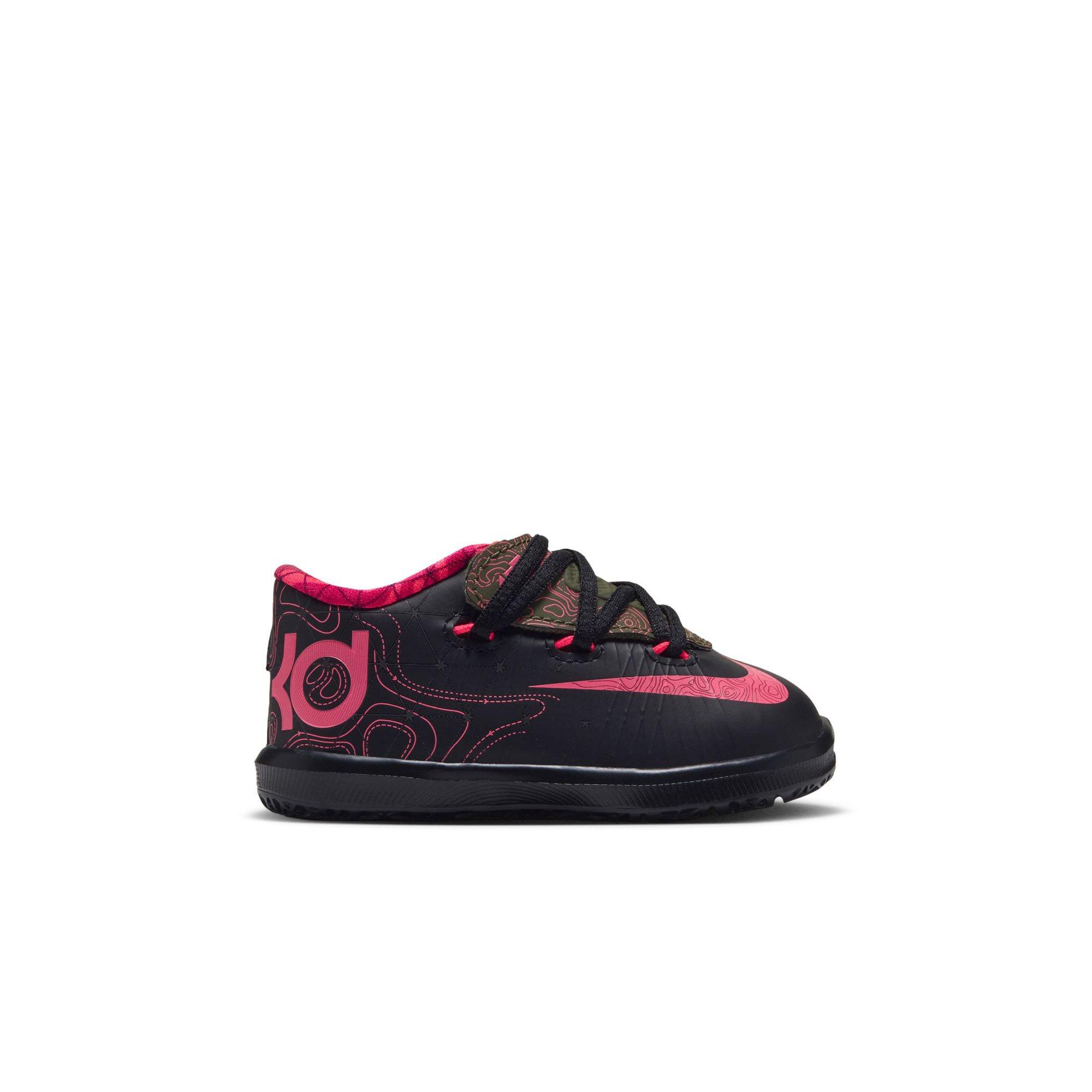Nike KD 6 "Meteorology" Toddler Kids' Shoe - BLACK/ATOMIC RED-MEDIUM OLIVE/NOBLE RED